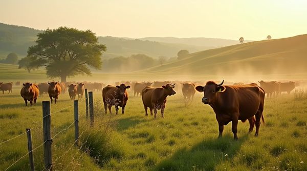 Élevage en plein air de taureaux charolais à Magny-Cours